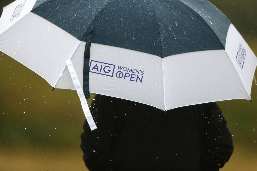 An AIG Women's Open umbrella